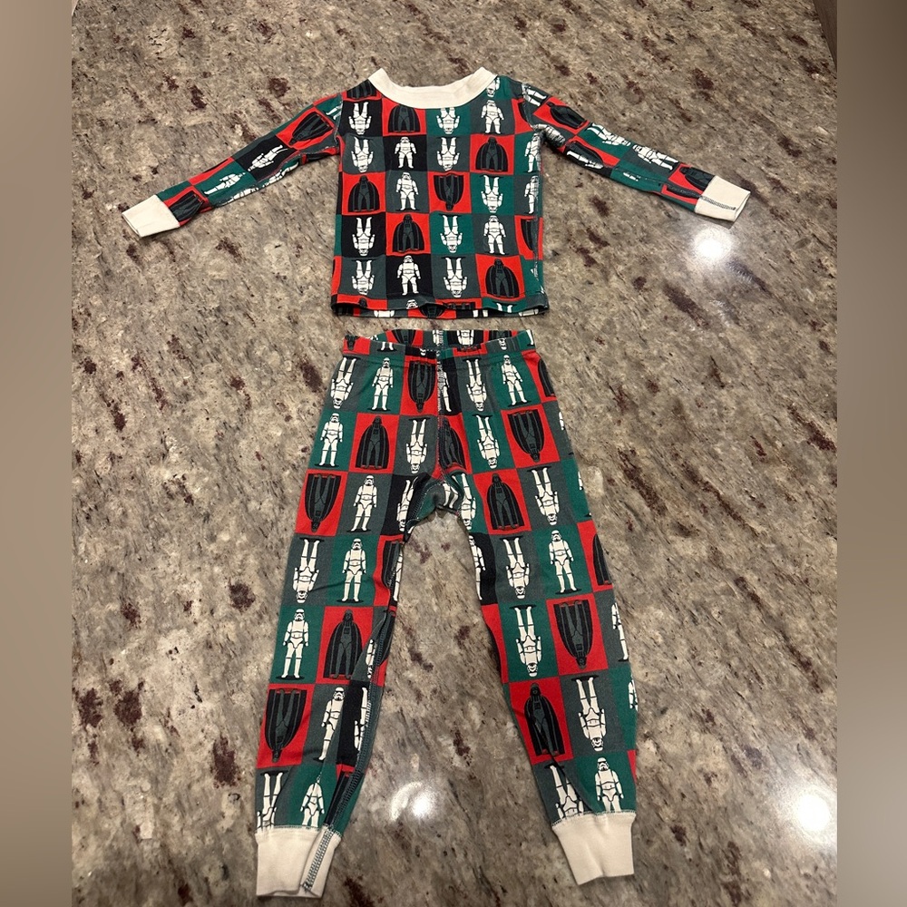 Hanna Andersson Kids Pajama Set - Red, Green, White